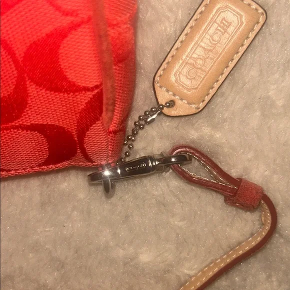 Coach Demi in Red Signature Canvas and Leather - Picture 5 of 15